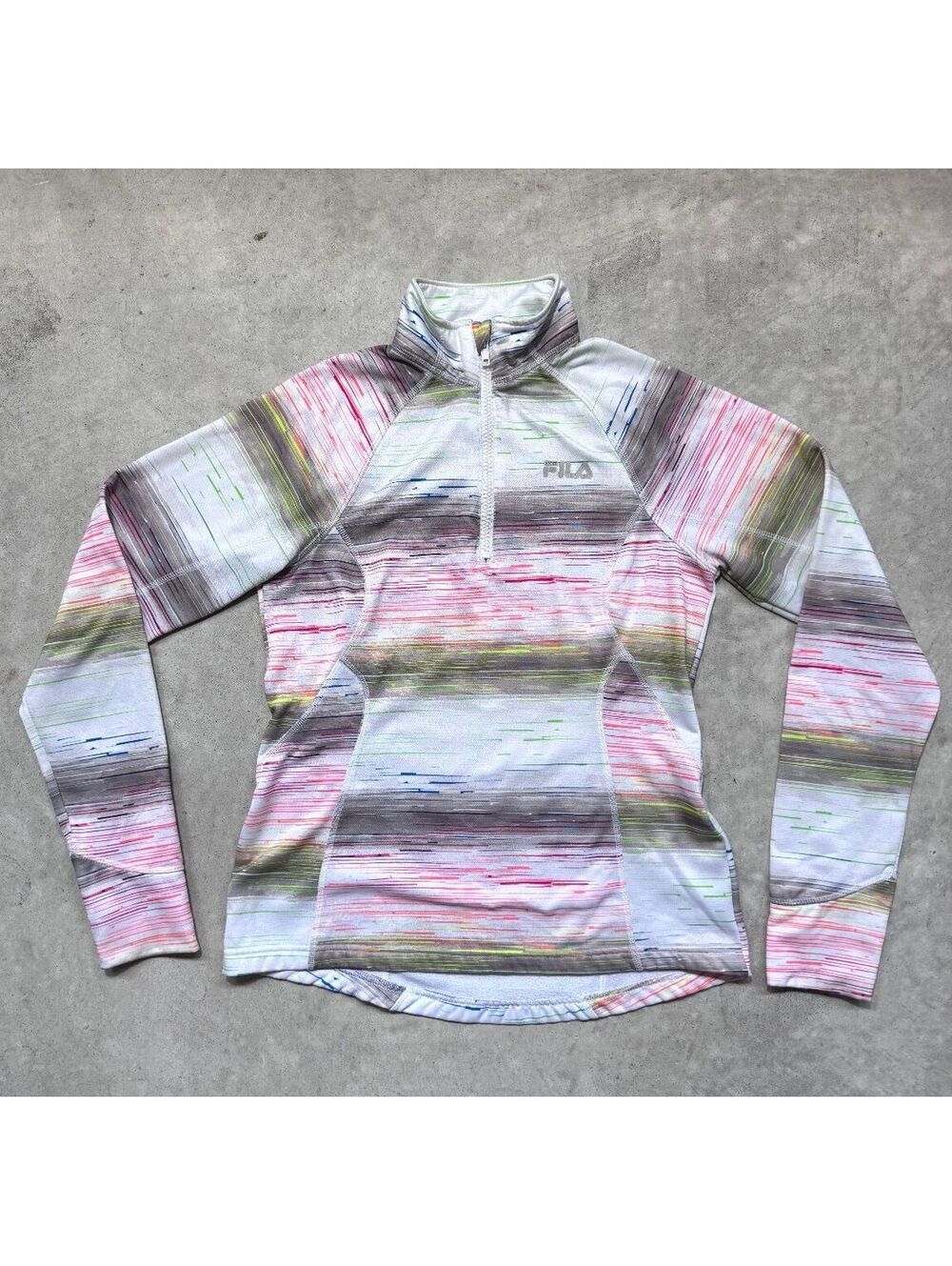 Fila Sport Women's 1/4 Zip Athletic Running Pullover Multicolored Size XS